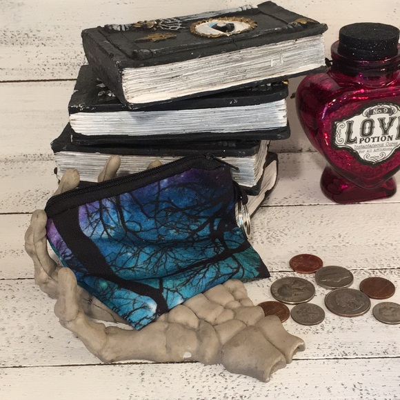 Midnight Spooky Forest Galaxy Coin Purse - Picture 5 of 6